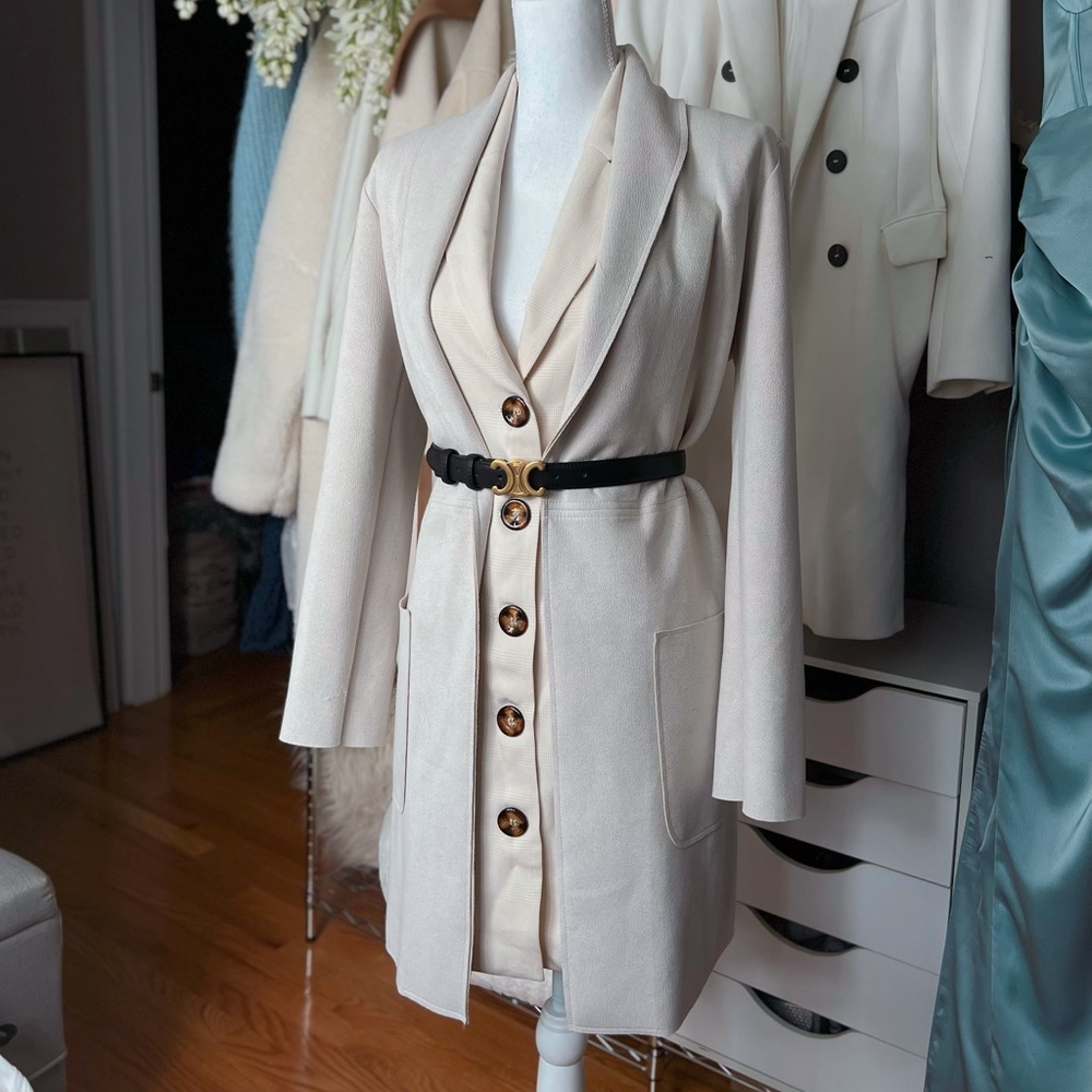 Beautiful long open jacket/duster from Zara in color Ecru